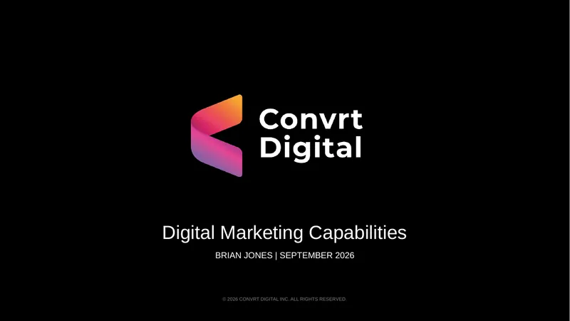 Cover of the Convrt Digital Capabilities deck